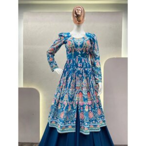 Blue Designer Lehenga CholI Bollywood Wedding Party in India Pakistani Wear Readymade