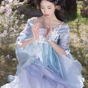 Hanfu Chest Length Skirt Embroidery Improve Han Elements Fairyism Cos Cosplay Carnival