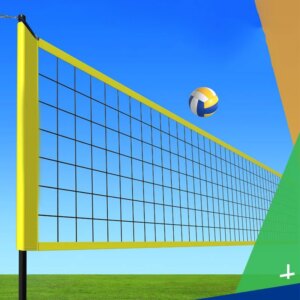 Beach Volleyball Net Set Height Adjustable Badminton Net Rack with Storage Bag Outdoor Sports Volleyball Training Equipment