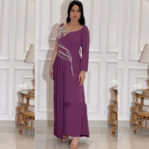 Customized Evening Saudi Arabia Jersey Pattern Valentine’s Day A-line V-neck Bespoke Occasion Gown Midi Dresses