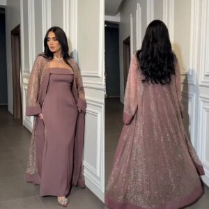 Customized Saudi Arabia Evening Jersey Sequined Engagement Mermaid Strapless Bespoke Occasion Gown Midi Dresses