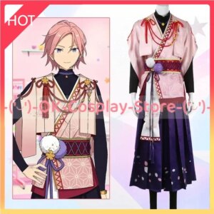 [Custom Made] Game Ensemble Stars Oukawa Kohaku Cosplay Costume Fancy Sakura Kimono Party Outfits Halloween Carnival Uniform