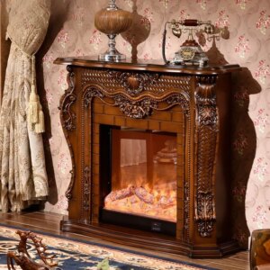 Furniture for small-sized apartments  solid wood , American mantel, carved , decorative heating