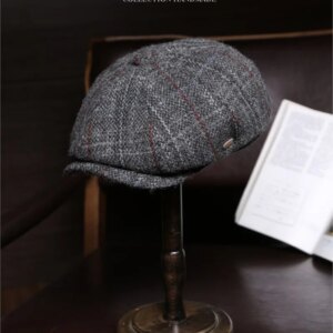 Elegant fashionable and stylish octagonal newsboy hat