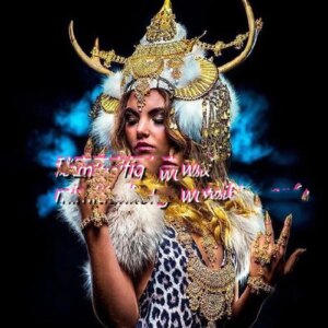 Bar Christmas forest tribe costume Elk fur headdress costume