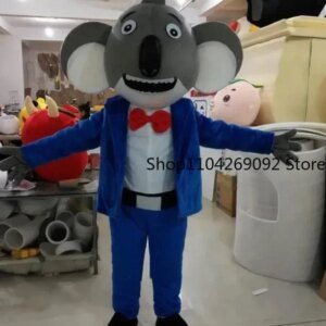 Sing Koala Mascot Costume Cosplay Animal Costume Character Feature Party Cartoon Fancy Dress Outfit Halloween Prop Helmet