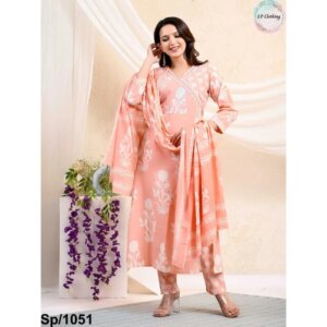 Pink Color Printed Kurta Palazzo with Dupatta Set Readymade Salwar Kameez Suit