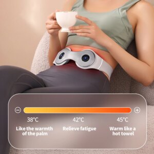 Waist Massager Waist Warming Belt Pulse Heat Red Light Pad Vibration Abdominal Massager Waist Massage Gift Box