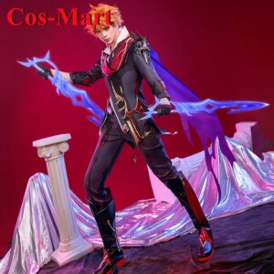 Cos-Mart Game Genshin Impact Tartaglia Cosplay Costume Beholders Form Handsome Battle Uniform Activity Party Role Play Clothing