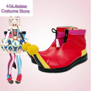New Anime Vtuber Hololive Cosplay Shoes Omaru Polka Boots Boots Halloween Aksesori Dibuat Sesuai Pesanan