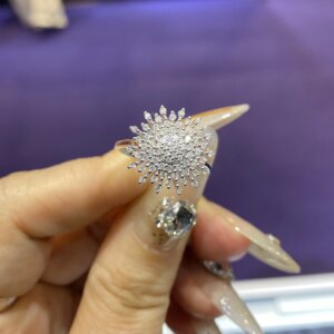Aazuo Customize link 18K white gold Ring
