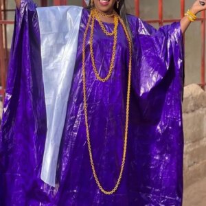 Elegant evening gown for seasonal gatherings and parties in Bazan African style