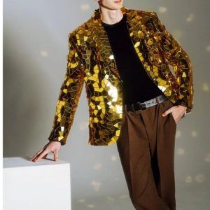 Disco Ball Silver Jacket Broken Mirror Style