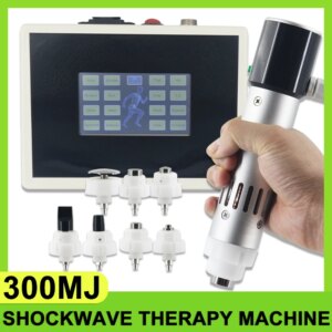 Shockwave Therapy Machine With ED Treatment Pain Relief Tennis Elbow Physiotherapy Portable Body Massager 300MJ Shock Wave