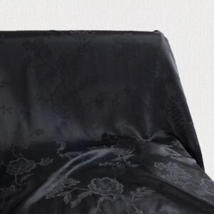High Quality Real Silk 50momme Full Crown Crepe Jacquard Gambiered Guangdong Cloth Clothing Fabric