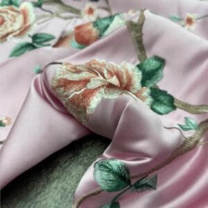 Gao Ding is overjoyed Silk satin heavy embroidery fabric Chinese-style armor coat
