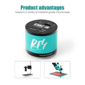 RF4 2K HDMI & USB mount digital video microscope camera typeC compatible for mobile motherboard repair/Microscope RF-2KC3 camera