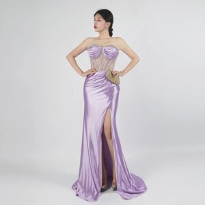 Sexy Prom Dress for Hoco Graduation Evening Dress for Women Special Occasions Custom Color Size with Train YM52
