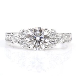 Provence 10K/14K/18K/PT950 Moissanite Promise Rings for Women Round Cut 1.5 Carat D Color VVS1 Luxury Jewelry GRA Certificate