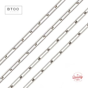 3.9mm Flat Paperclip Chain 925 Sterling Silver Unfinished Chains 4.0mm Paperclip Chain Wholesale BULK DIY Jewelry Findings