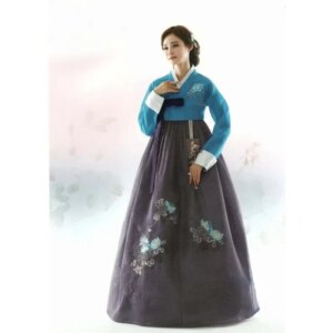 Hand Embroidered Hanbok Retro Long Sleeved Wedding Hanbok