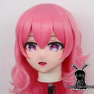 (RB242918)Customize Lockable Full Head Resin Cartoon Cosplay Japanese Character Anime Role Play Kigurumi Mask With Back Shell