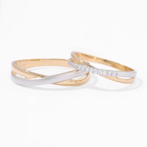 Elegant retro whole 100% 18K 14K 10K PT950 platinum gold lovers couple betrothal Wedding rings design for eternal vows of sweet