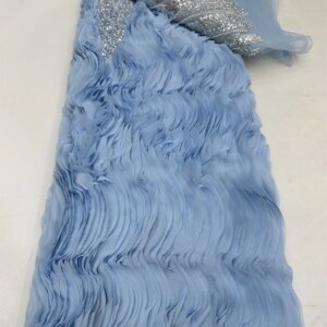 2025 High Quality Nigerian Wedding 3D Lace Fabric Latest African Laces French Net Lace Fabric With Beaded For Dress Sewing