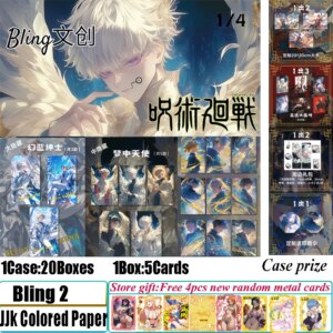 New Jujutsu Kaisen Colored Paper Collection Cards Bling 2nd Series Anime JJK Gojo Satoru Collection Kids Birthday Party Gifts