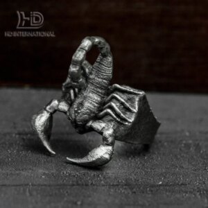 handmade Scorpion Sterling 925 Silver Ring|Scorpio Constellation Ring|Scorpion Animal Ring|Scorpion Silver Jewelry|Scorpio Gift