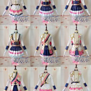 COS-KiKi Anime Lovelive! Cheerleader Awakening Aqours Niko Umi Hanayo Uniform Cosplay Costume Party Role Play Outfit Any Size