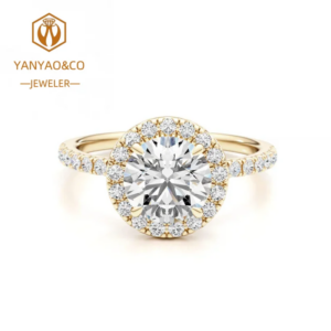 Custom Eternity Rings Solid Gold Lab Grown Diamond Ring 14k Yellow Gold Wedding Ring Engagement
