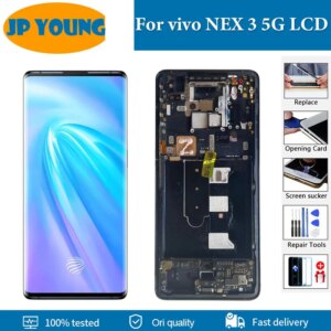 Original AMOLED 6.89″For vivo NEX 3 5G LCD V1924A V1924T 1913 Screen Display Frame Touch Panel Digitizer For NEX 3 5G Replace