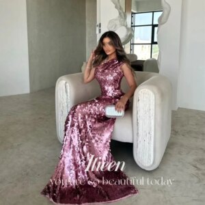 Aileen Sequins فساتين للمناسبات الخاصة Evening Dress for Special Occasions Pink Prom Dresses Women Customized Mermaid Gala Dress
