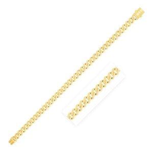 14k Yellow Gold High Polish Modern Lite Edge Bracelet 8.0mm