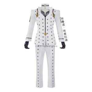 JoJo’s Bizarre Adventure Cosplay Costume Anime Men Suit White Men Anime Suit