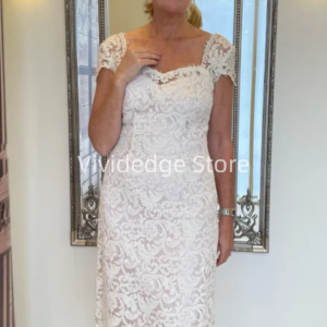 Customized 2025 Elegant White Lace A-Line Short Bridal Mother Dresses Wedding Celebration vestido de festa de casamento