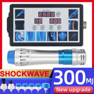 300MJ Shockwave Therapy Machine ED Treatment Pain Relief New Shock Wave Portable Physiotherapy Equipment With 7 Heads