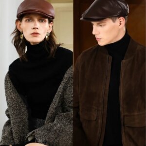 Select the first layer of oil wax leather cap men’s and women’s hats