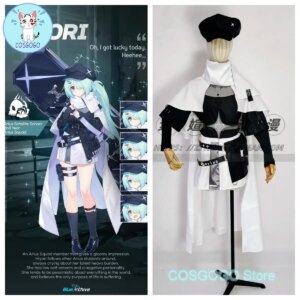 COSGOGO [Customized] Blue Archive Tsuchinaga Hiyor Cosplay Costume Halloween Game Suit Dress Hat Gloves New Clothes Women Men