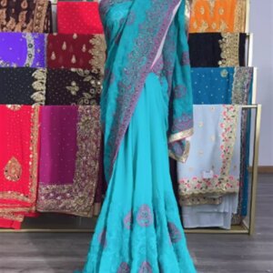 Imported Embroidered Beaded Sari Clothing from India