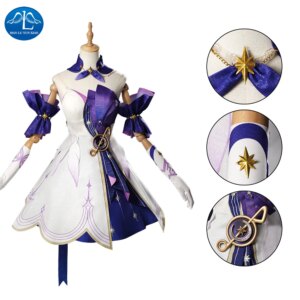 Honkai Star Rail Robin Cosplay Costume Dress Headwear Earrings Halloween Party Women Props Fashion