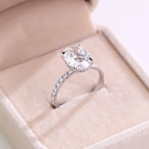 Provence Luxury Oval Cut Rings 14K 18KGold IGI EF/VVS Lab Diamonds  half band Rings for Women Party Wedding Personalized Custom