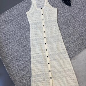 Early Spring Knit Maxi Cardigan Dress – High-Blend Linen Mix Sheer Coverup Retro Chic Loungewear French Vintage Style Outerwear