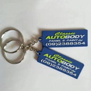 Customized Company Rubber Keychains Backside Blank Logo Key Ring Accessories For Advertisement Wholesale Free Shipping
