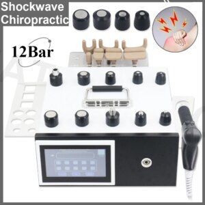 Pneumatic Shockwave Therapy Machine 12Bar For ED Treatmen Relieve Body Pain Chiropractic Corrective 2 IN 1 Professional Massag