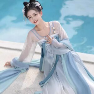 New Ancient Chinese Clothing Women’s Chest Ru Dress Flat-Fitting Collar Top Shirt Costume Daily Summer Style