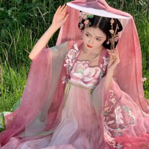 Bestie Dream Big Flower Hanfu Adult Women’s Buzi Skirt clothing
