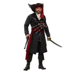 Halloween Party Annual Meeting Stage Performance Adult Male Pirates Of The Caribbean Blackbeard Captain Costume