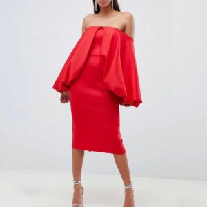 Strapless Dubai Prom Dress Long Sleeves Evening Dress With Knee Length Summer Women Wedding Party Gowns 2024CL-712